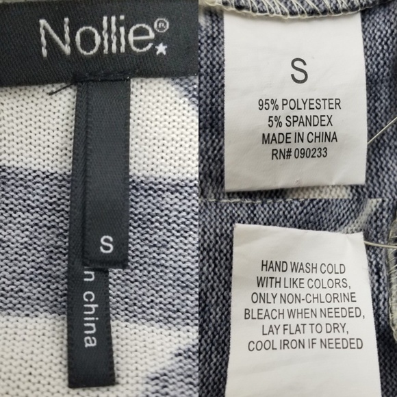 Nollie Aztec Tribal Print Button Down Cardigan Black Cream SMALL - Picture 7 of 7